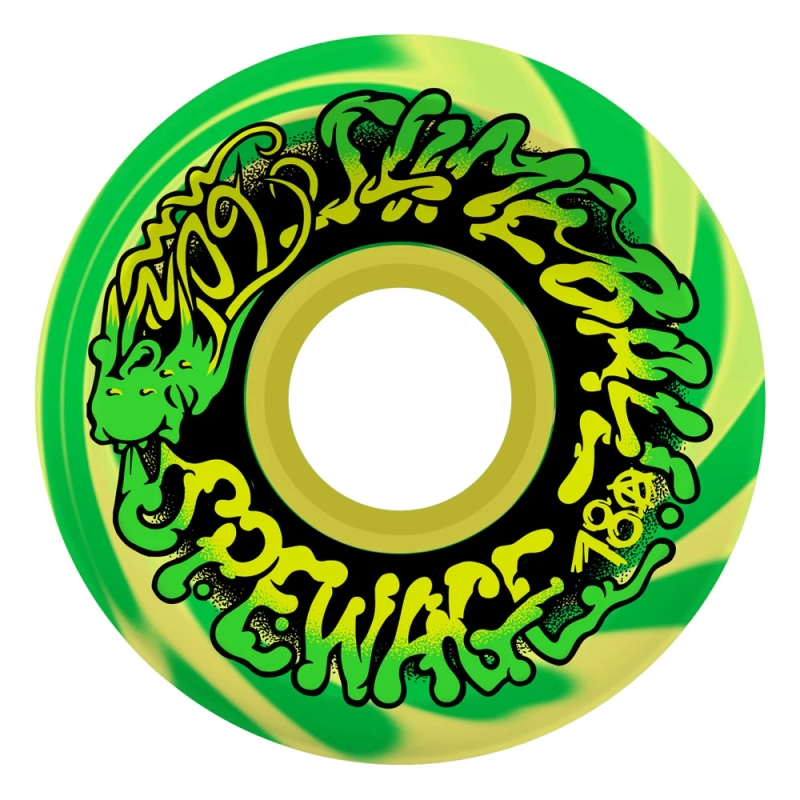 Slime Balls Wheels 60mm 78a Spewage OG Slime Green Yellow Swirl