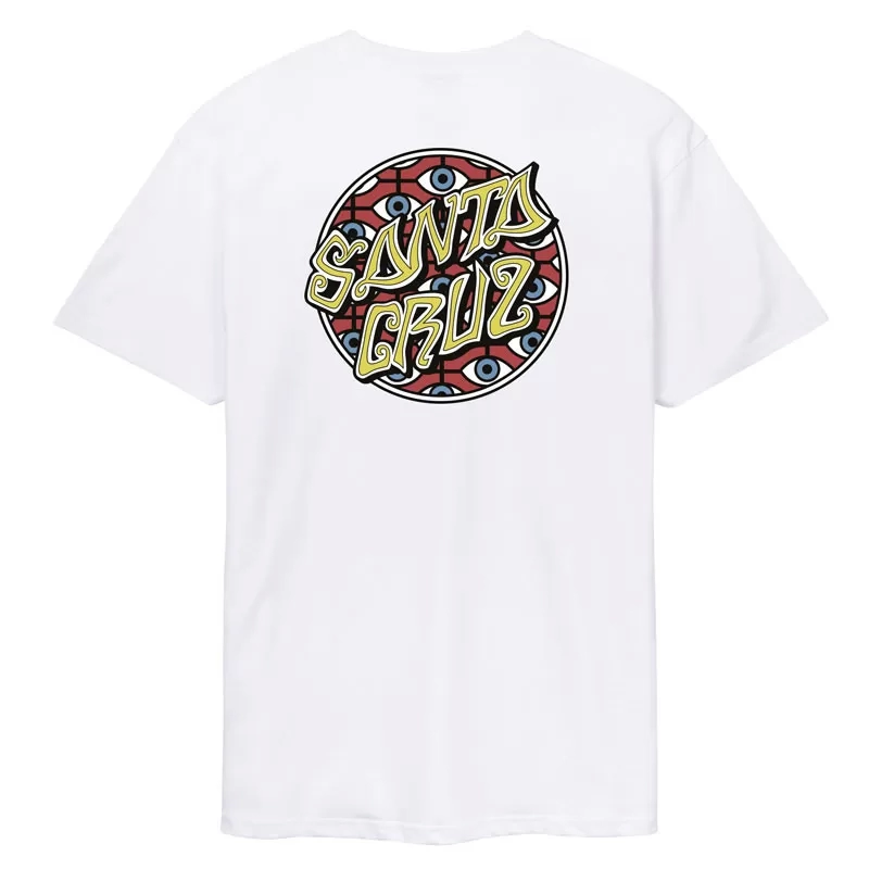Camiseta Santa Cruz: Salba Eyes Dot T-Shirt (White)