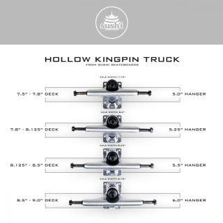 Ejes Sushi Truck Hollow Kingpin 6"