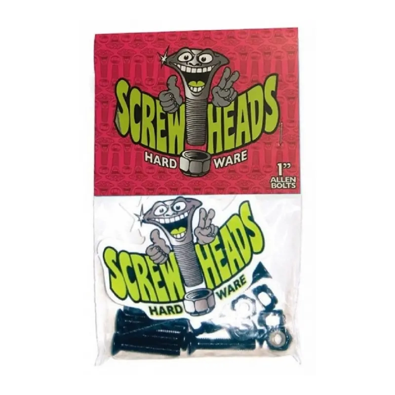 Hardware Screwheads - Tornillos Allen negros de 1 pulgada (2,54 cm)