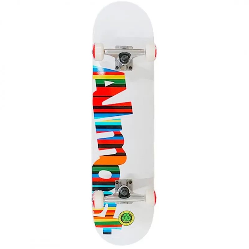 Skate Completo Almost Side Stripe White - 7.75" - Color : Blanco- Anchura : 7.75"