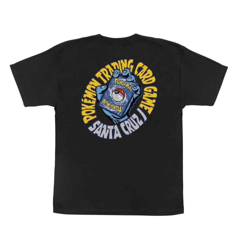 Camiseta Santa cruz x Pokemon negra